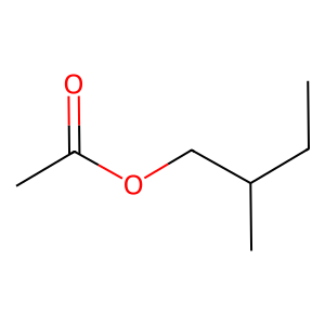 Structure of 1-butanol, 2-methyl acetate