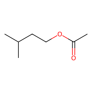 Structure of 1-butanol, 3-methyl acetate