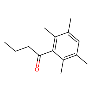 Structure of 1-butanone, 1-(2,3,4,5-tetramethylphenyl)-