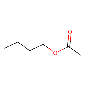 Structure of 1-butylacetate
