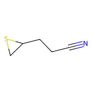 Structure of 1-cyano-3,4-epithiobutane