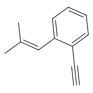 Structure of 1-ethynyl-2-(2-methyl-1-propenyl) cyclobutanol