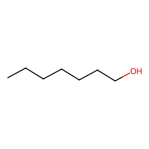 Structure of 1-heptanol