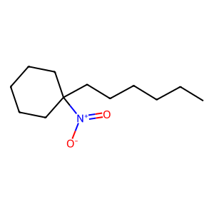 Structure of 1-hexyl-1-nitrocyclohexane