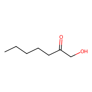 Structure of 1-hydroxy-2-heptanone