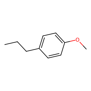 Structure of 1-methoxy-4-propylbenzene