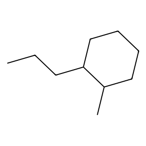 Structure of 1-methyl-2-propylcyclohexane