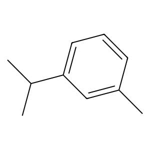 Structure of 1-methyl-3-(1-methylethyl)-benzene