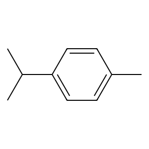 Structure of 1-methyl-4-(1-methylethyl)