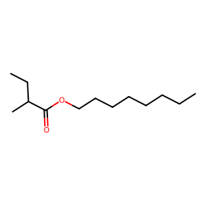 Structure of 1-octyl 2-methylbutyrate