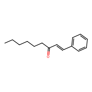 Structure of 1-phenyl-1-nonen-3-one