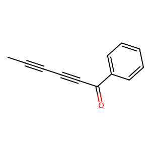 Structure of 1-phenyl-2,4-hexadiyn-1-one