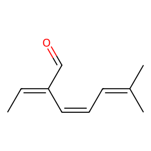 Structure of (2e,3z)-2-ethylidene-6-methyl-3,5-heptadienal