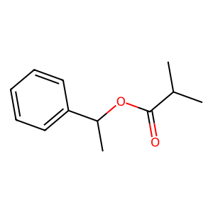 Structure of 1-phenylethyl isobutyrate