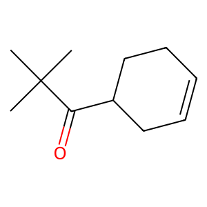 Structure of 1-propanone, 1-(3-cyclohexen-1-yl)-2,2-dimethyl-