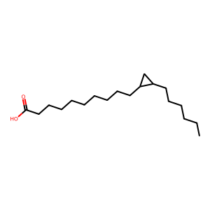 Structure of 10-(2-hexylcyclopropyl) decanoic acid