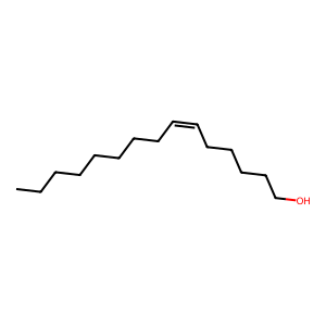 Structure of 10-pentadecen-5-yn-1-ol  (e)-