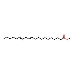 Structure of 11,14-eicosadienoic acid, methyl ester