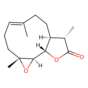 Structure of 11-beta-13-dihydro-alpha-cyclocostunolide