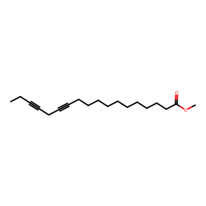 Structure of 12,15-octadecadiynoic acid, methyl ester