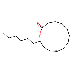 Structure of 13-hexyloxacyclotridec-10-en-2-one