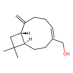 Structure of 14-hydroxy-z-caryophyllene