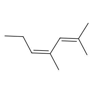 Structure of 2 4-dimethyl-2 4-heptadiene