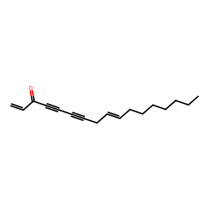 Structure of 2 9-heptadecadiene-4 6-diyn-8-ol (z e)
