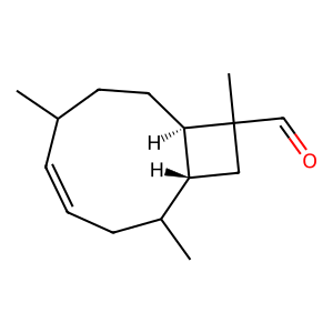 Structure of (2r,5e)-caryophyll-5-en-12-al