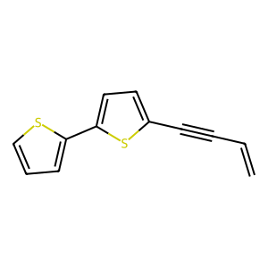 Structure of 2-(but-3-en-1-ynyl)-5-(penta-1,3-diyn-1-yl)-thiophene