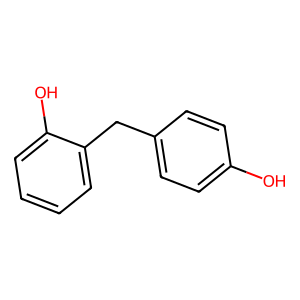 Structure of 2-[(4-hydroxyphenyl)methyl]phenol