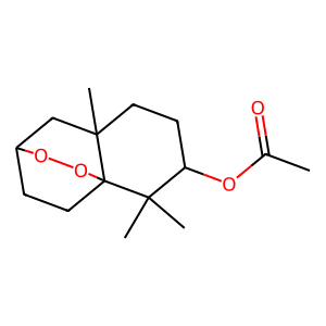 Structure of 2-acetoxy-1,1,10-trimethyl-6,9-epidioxydecalin