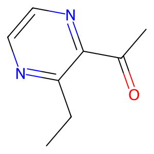 Structure of 2-acetyl-3-ethylpyrazine