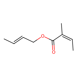 Structure of 2-butenyl angelate