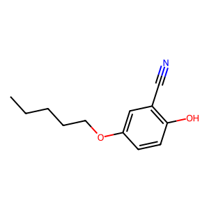 Structure of 2-cyano-5-pentyloxyphenol