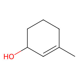 Structure of 2-cyclohexen-1-ol, 1-methyl-4-(1-methylethyl)