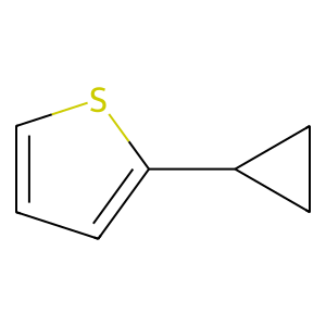 Structure of 2-cyclopropylthiophene