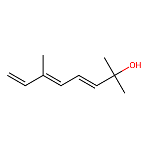 Structure of (3e,5e)-2,6-dimethylocta-3,5,7-trien-2-ol