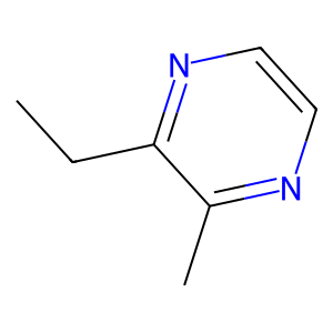 Structure of 2-ethyl-3-methylpyrazine