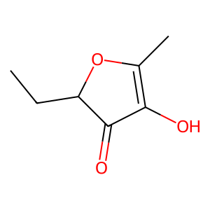 Structure of 2-ethyl-4-hydroxy-5-methyl-3(2h)-furanone