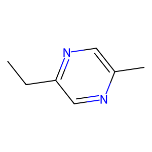 Structure of 2-ethyl-5-methylpyrazine
