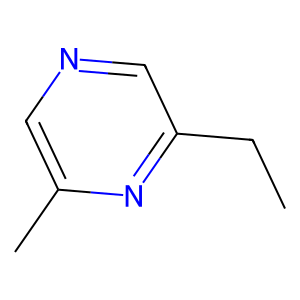 Structure of 2-ethyl-6-methylpyrazine