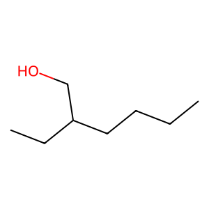 Structure of 2-ethylhexan-1-ol