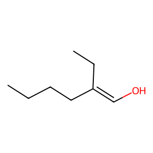 Structure of 2-ethylhexenol