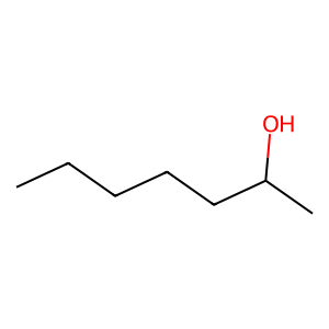 Structure of 2-heptanol