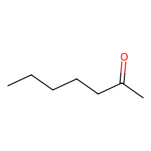 Structure of 2-heptanone