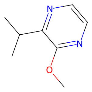 Structure of 2-isopropyl-3-methoxypyrazine