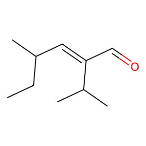Structure of 2-isopropyl-4-methylhex-2-enal