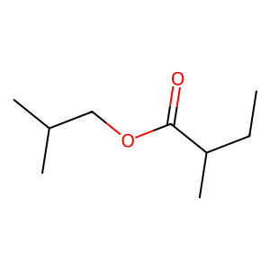 Structure of 2-mebutyl 2-methylbutyrate
