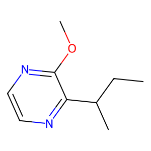 Structure of 2-methoxy-3-(1-methylpropyl)-pyrazine